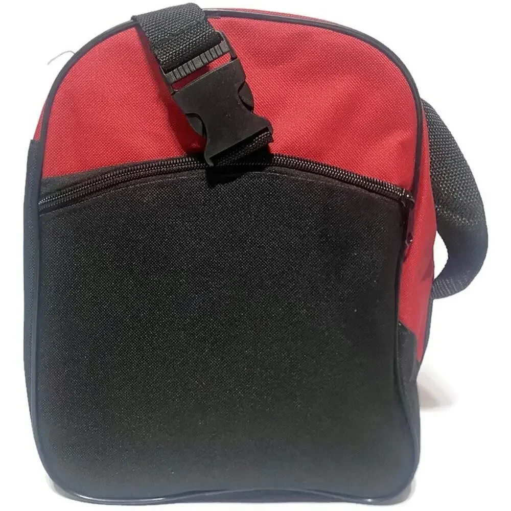 TIME Magazine Duffel Bag Red Black Gym Overnight Carry-On Travel Bag, 14x11x8